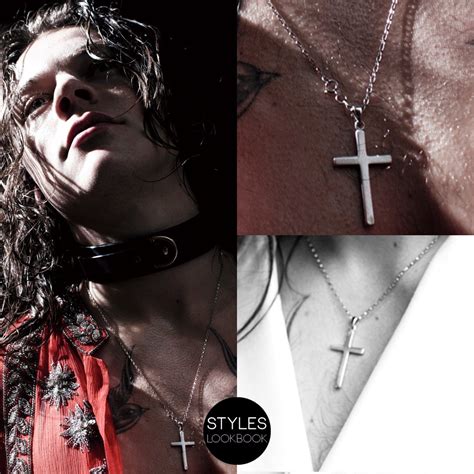 harry styles cross necklace.